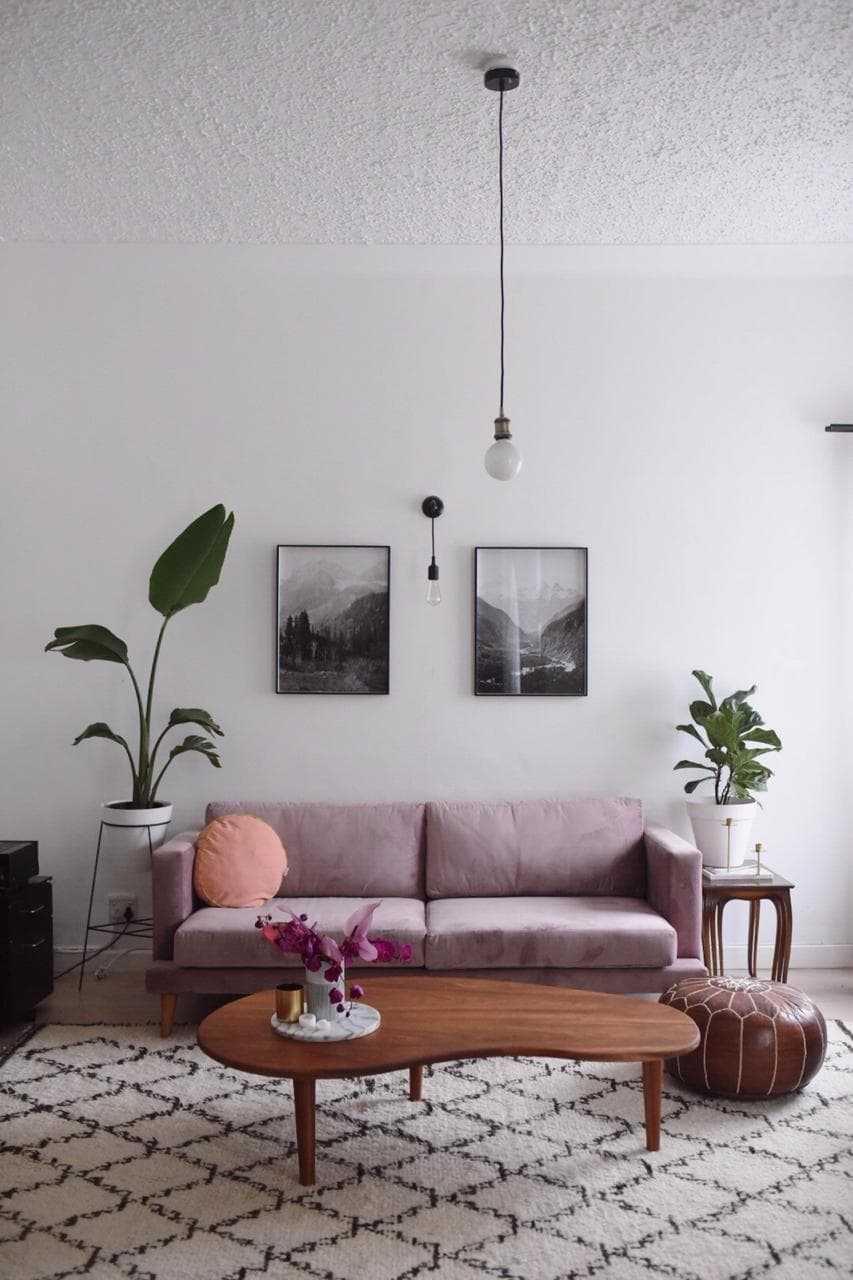 Handmade coffee table in the lounge