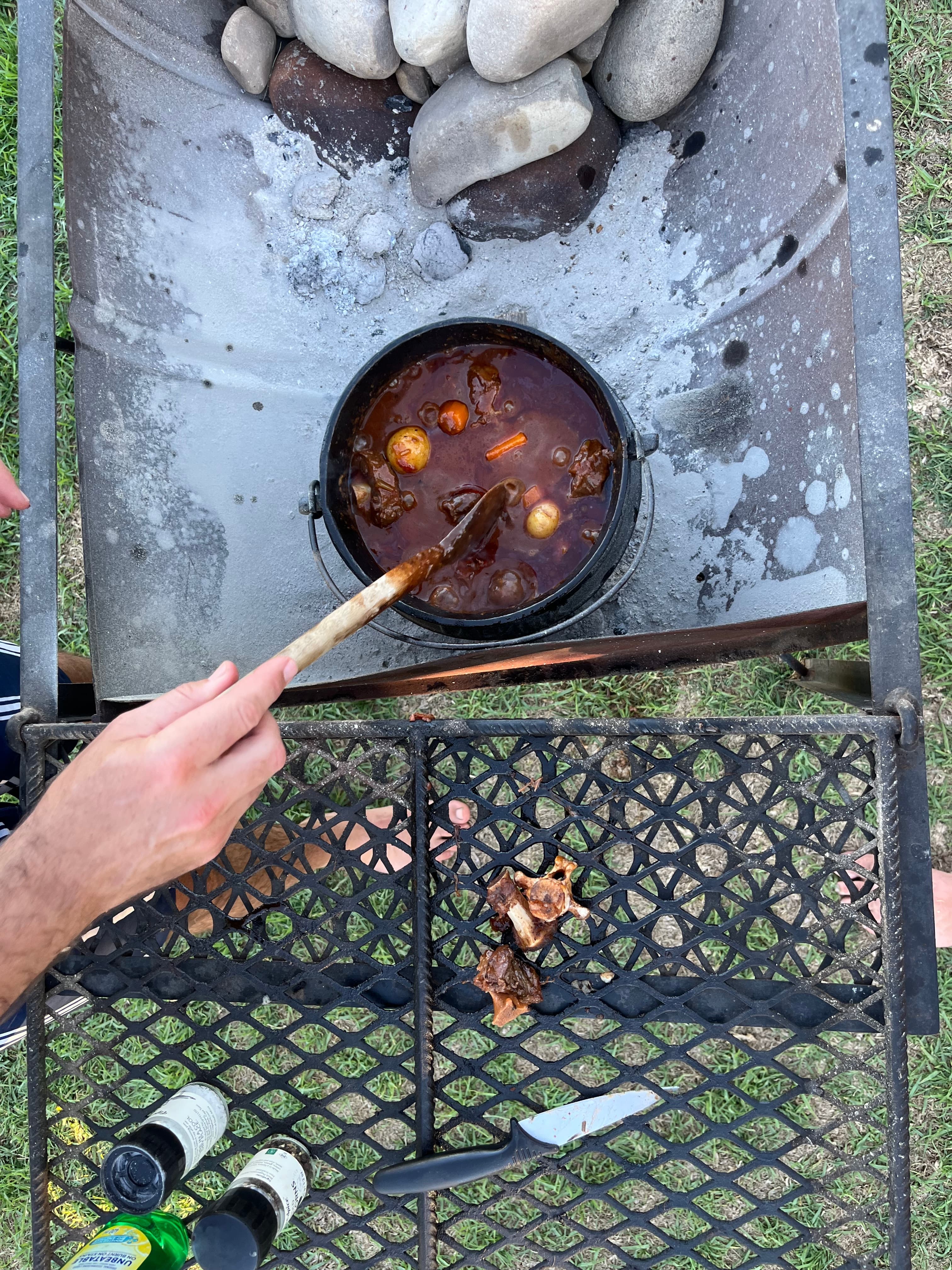 Potjie on the fire