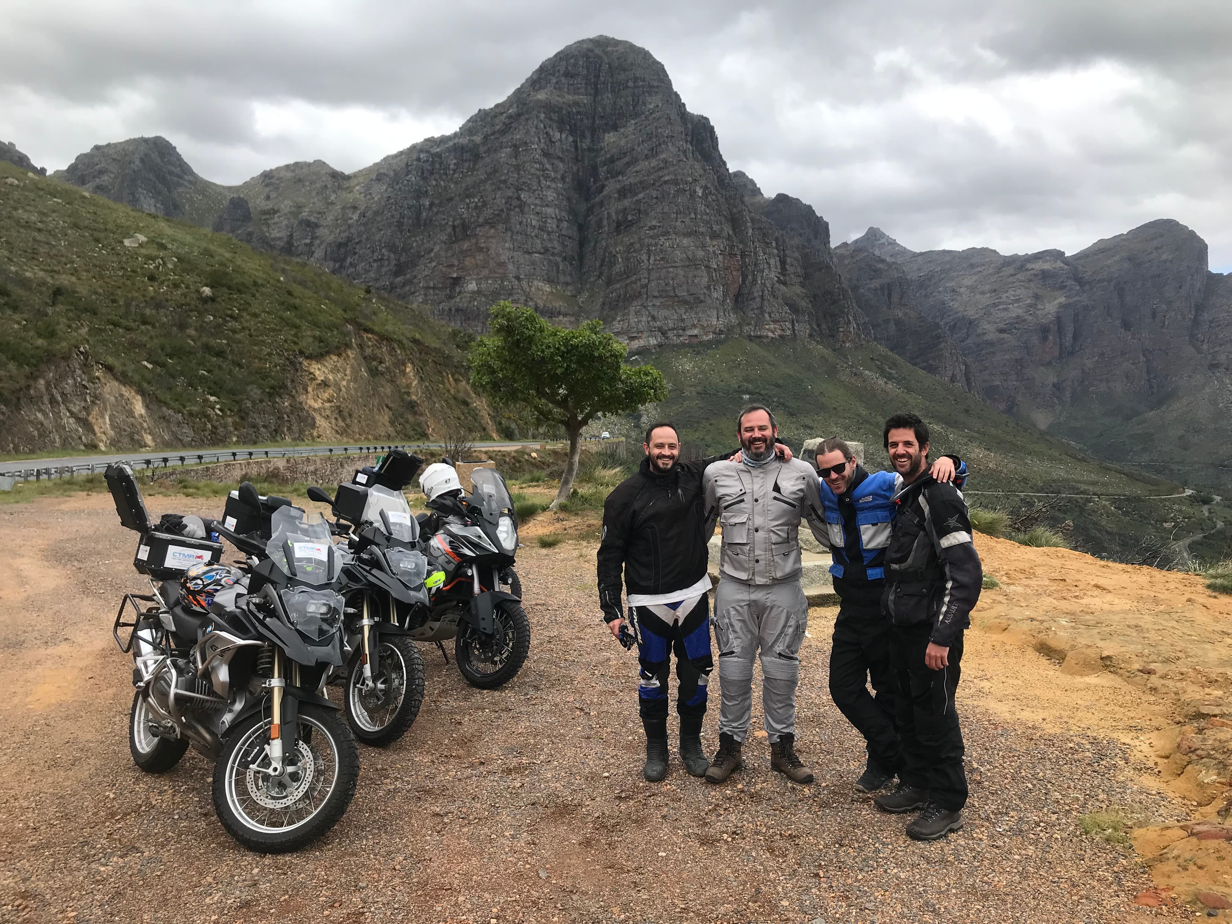 Adventure motorcycle ride with friends